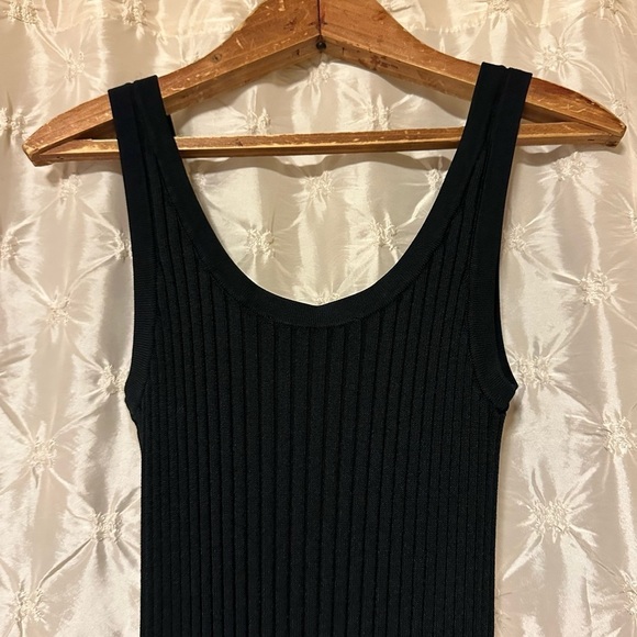 Everlane Black The E2 Ribbed Tank Midi Dress Sleeveless - Picture 6 of 14